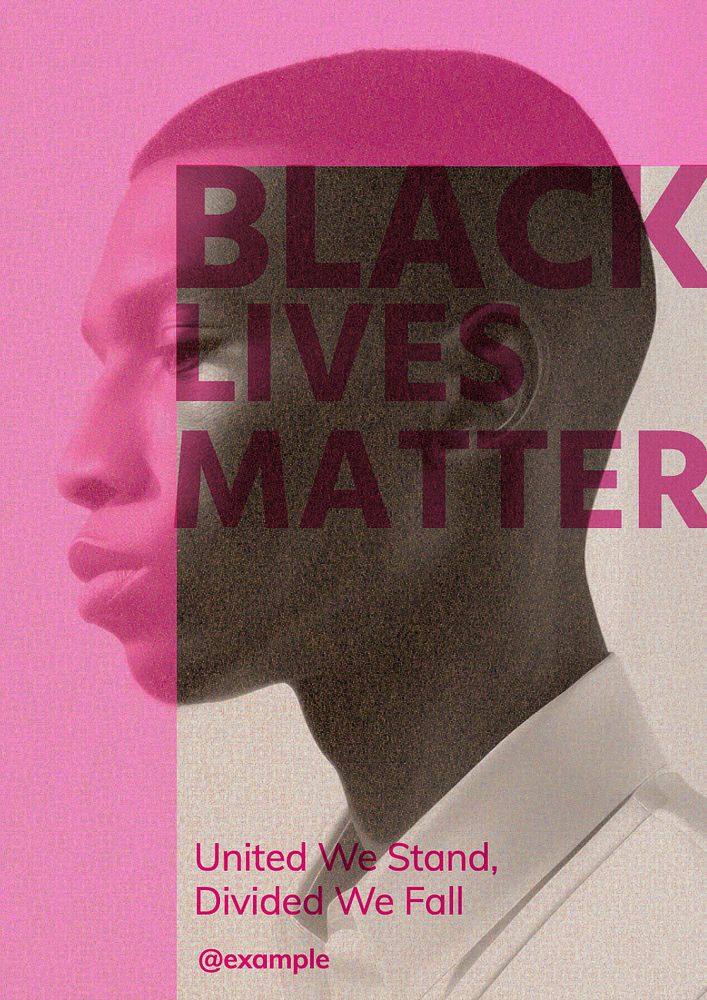 Black Lives Matter poster template, editable text and design