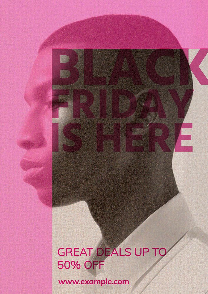 Black Friday poster template, editable text and design