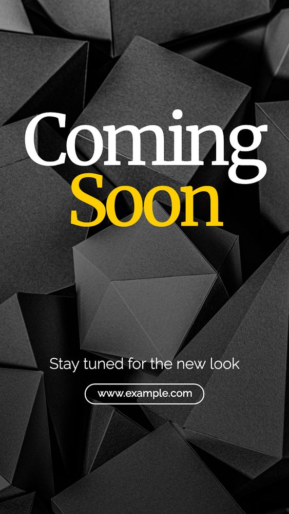 Coming soon Instagram story template, editable text