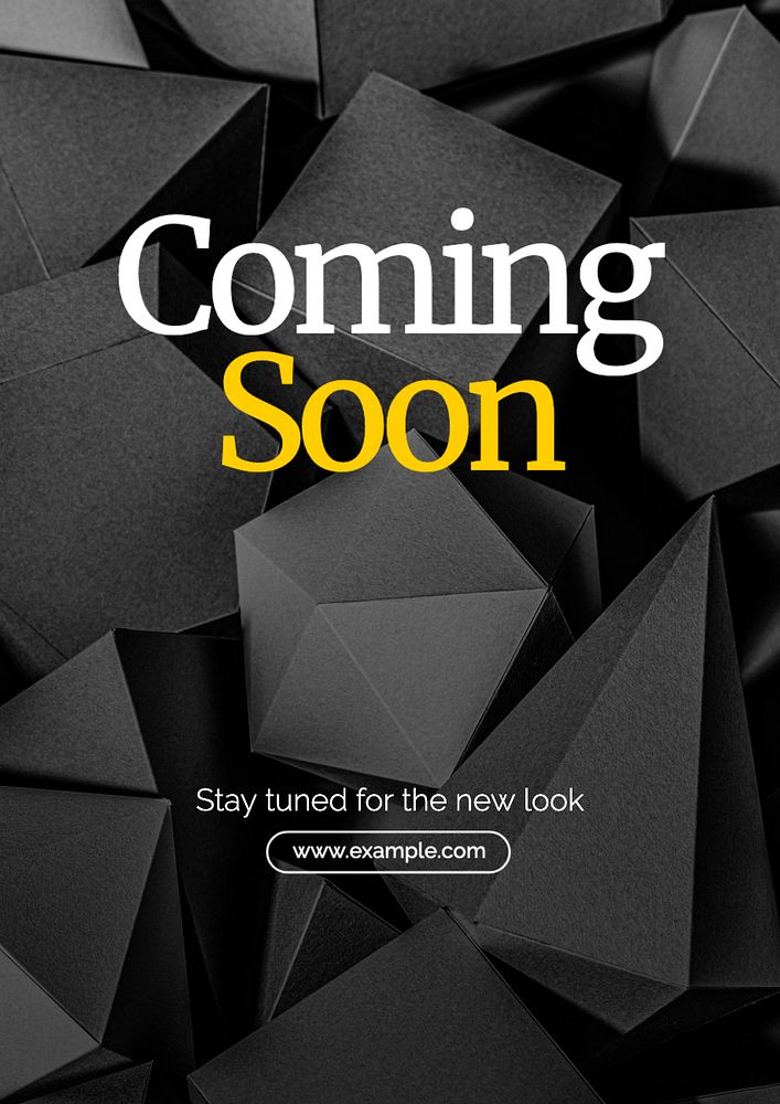 Coming soon poster template, editable text and design