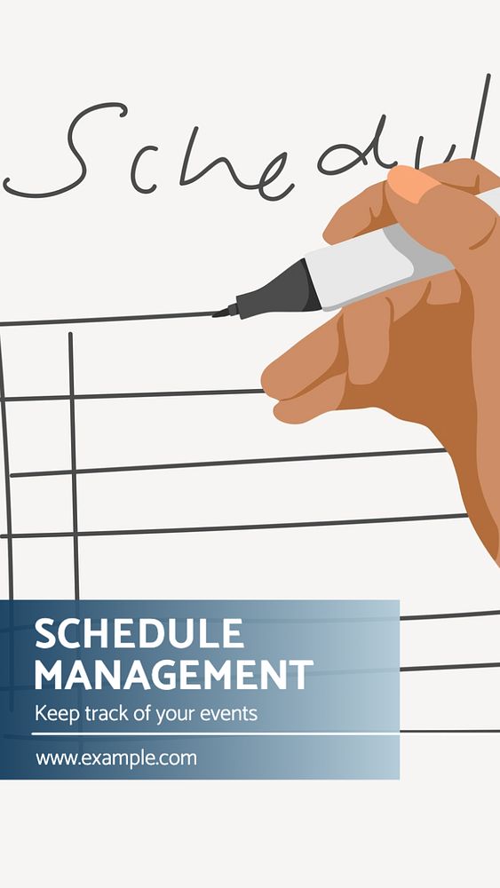 Schedule management Facebook story template, editable design