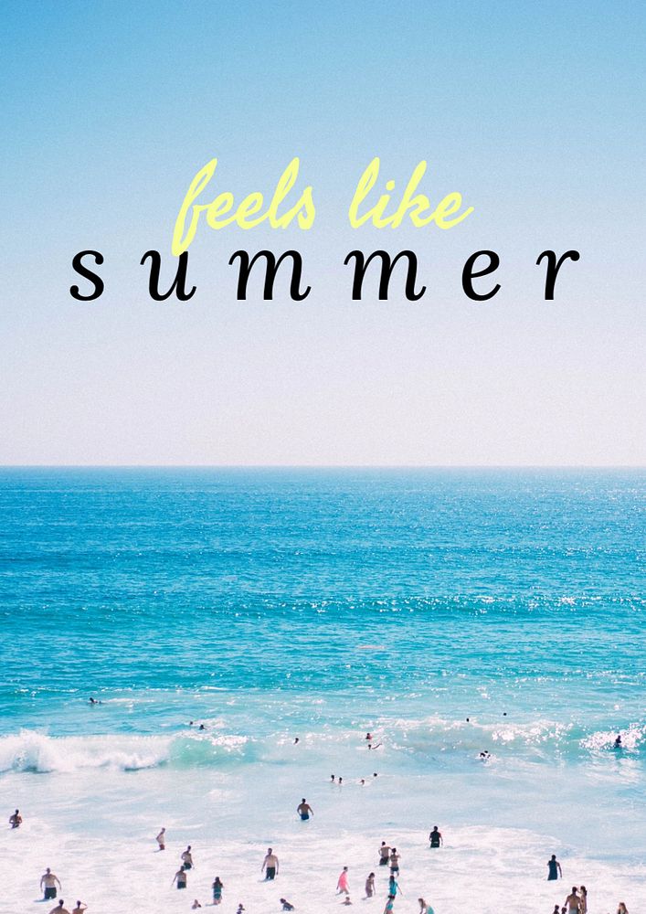 Feels like summer poster template, editable text and design