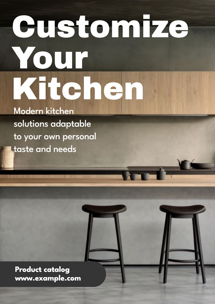 Customize your kitchen poster template, editable text and design