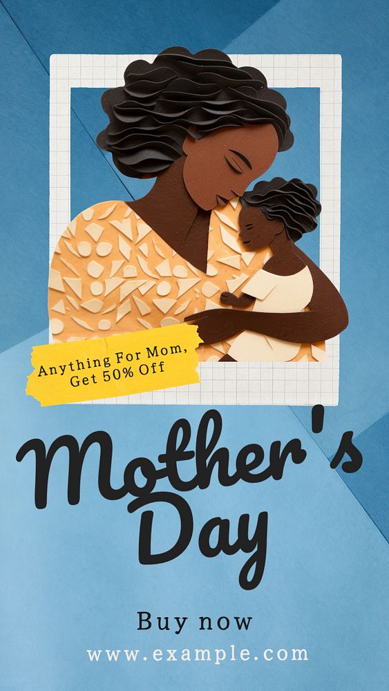 Mother's day sale Instagram story template, editable text