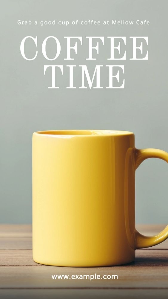 Coffee time Instagram story template, editable text