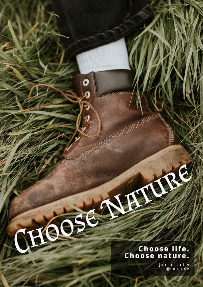 Choose nature poster template and design