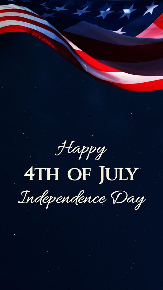 Independence Day Instagram story template, editable text