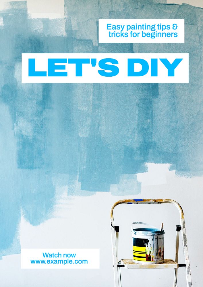 Let's DIY poster template, editable text and design