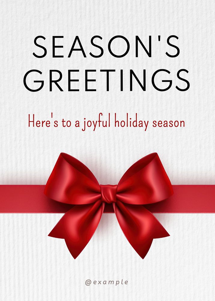 Season's greetings card template