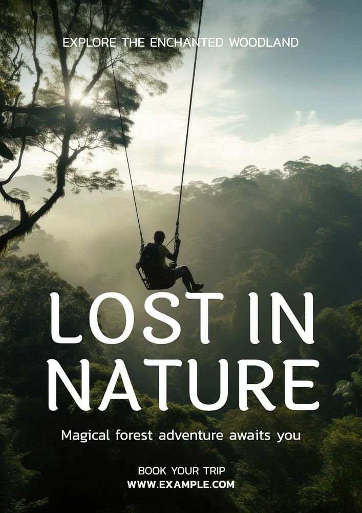 Lost in nature poster template and design