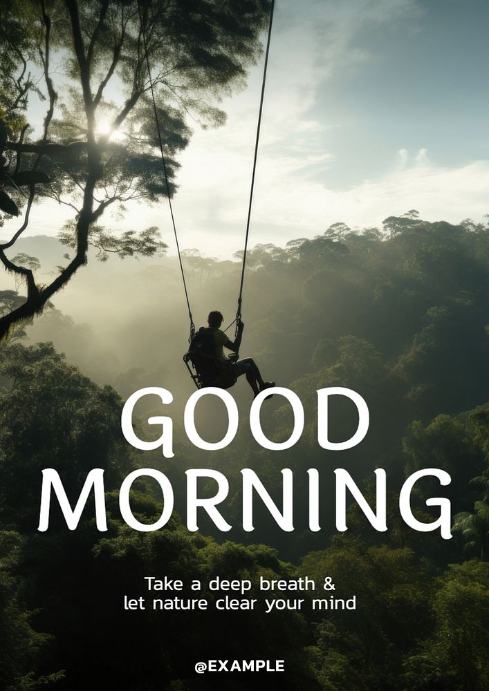 Good morning poster template and design