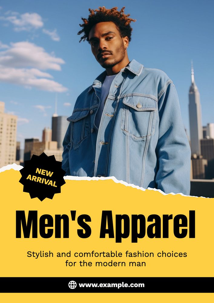 Men's apparel poster template and design