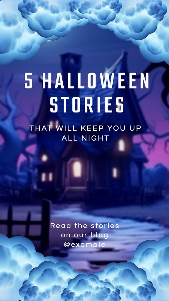 Halloween Instagram story template, editable text