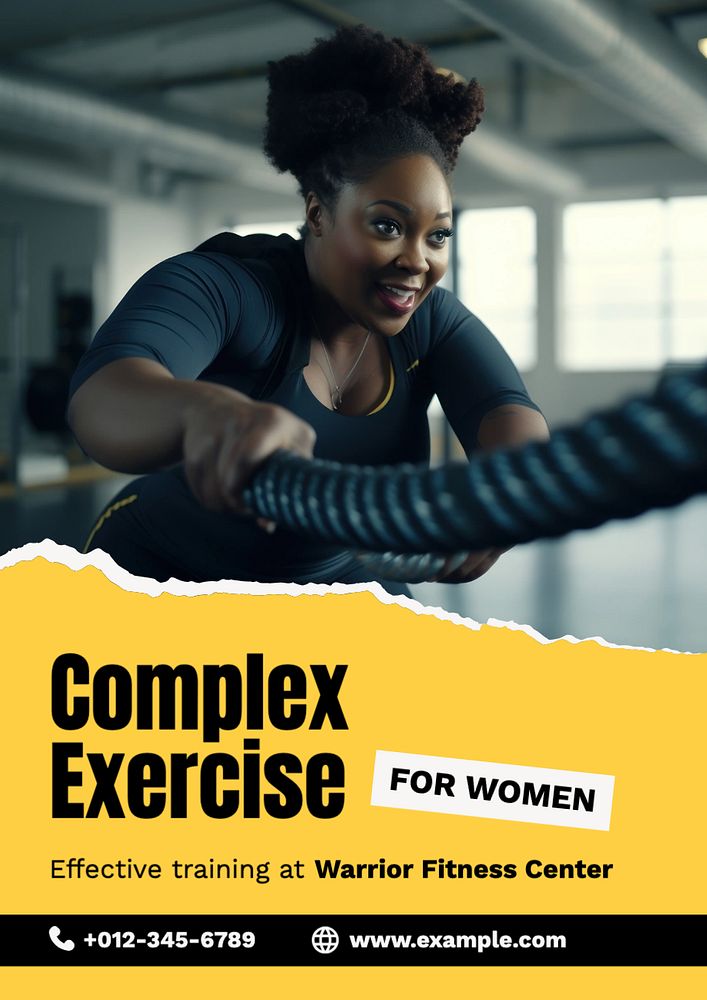 Complex exercise poster template and design