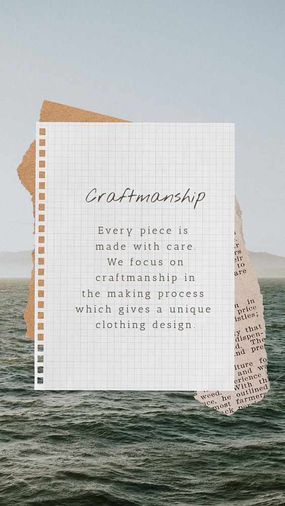 Editable instagram story template with collage note