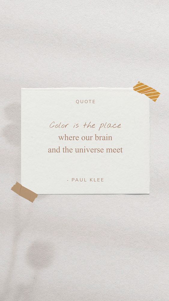 Editable minimal instagram story template with Paul Klee quote