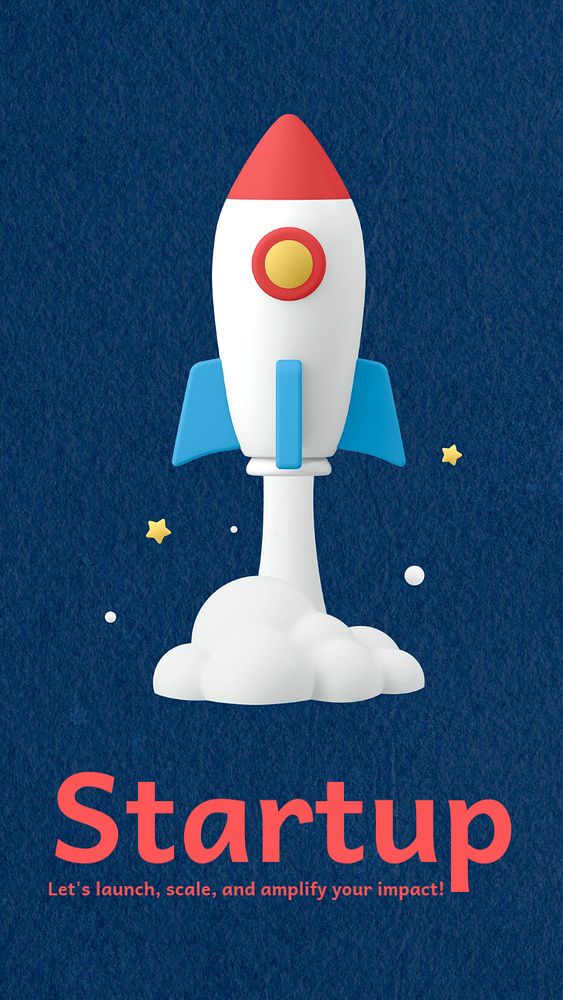 Startup, Facebook story template, editable business design