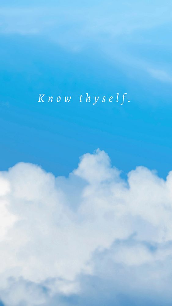 Editable quote Instagram story template, know thyself