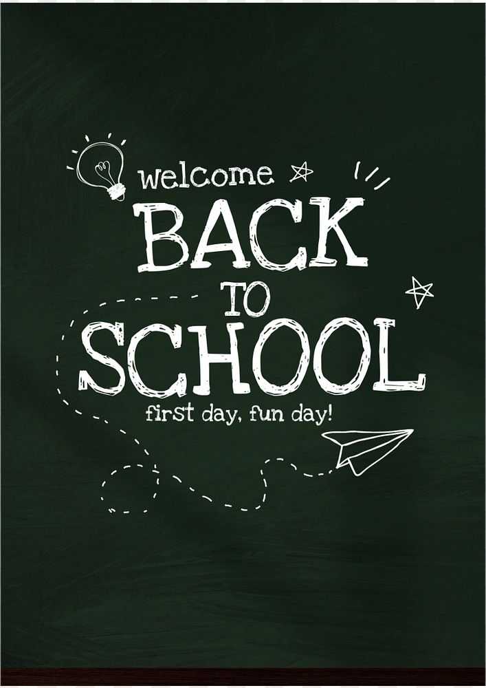 Back to school poster template, cute education