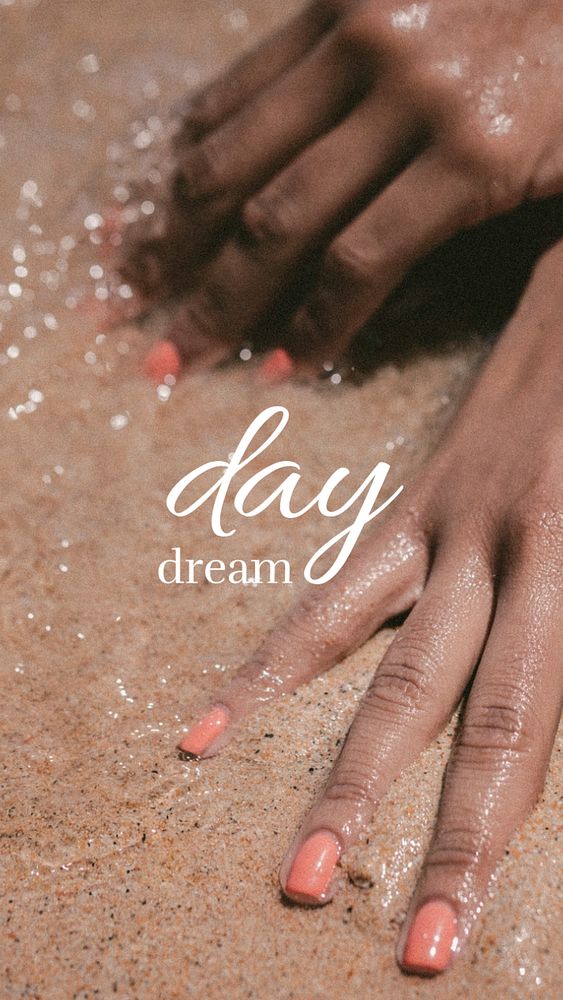 Beach sand Instagram story template, Summer aesthetic photo