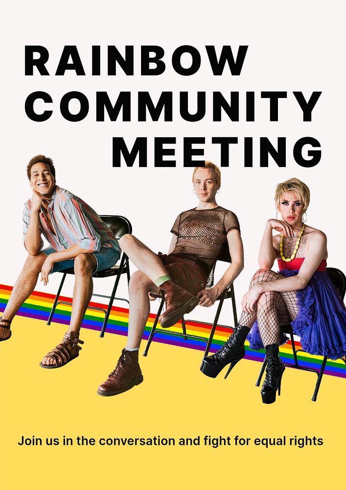 Drag queens poster template, Pride Month celebration