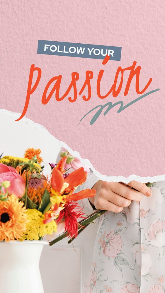 Florist Instagram story template, flower vase photo 