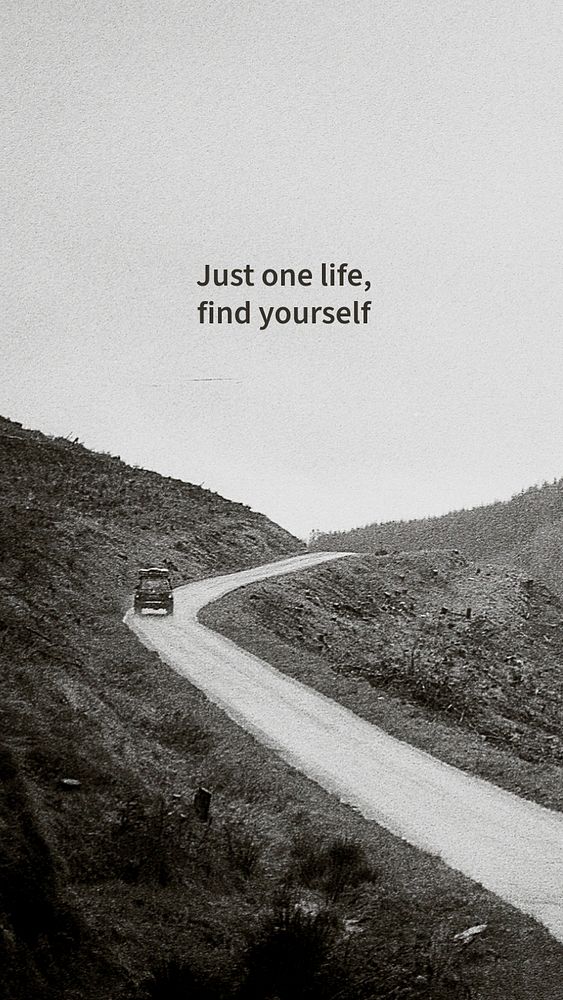 Road trip mobile wallpaper template, travel aesthetic