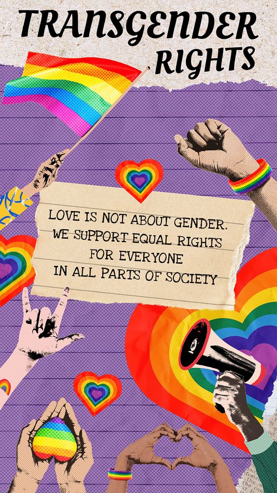 Equal rights Facebook story template, remix media design