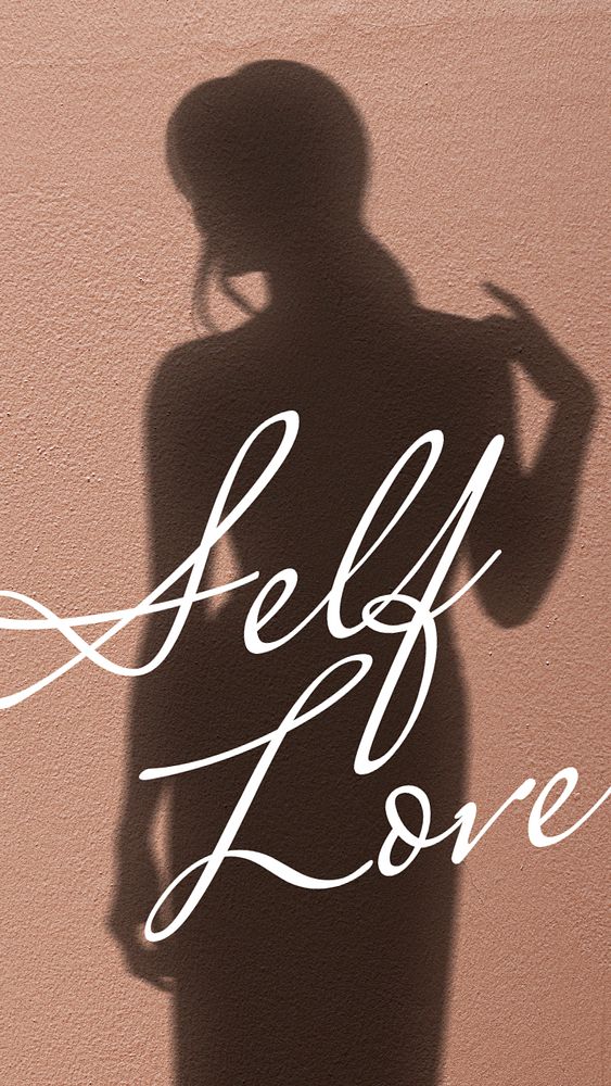 Self love quote mobile wallpaper template, editable design