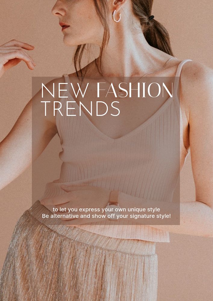 Fashion aesthetic poster editable template, shopping ad