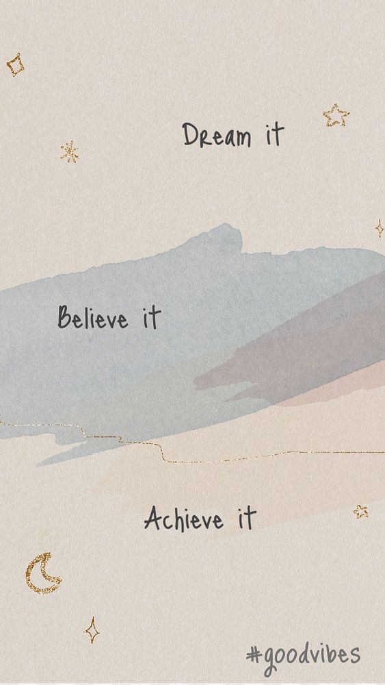 Motivational quote instagram story template, watercolor, editable text
