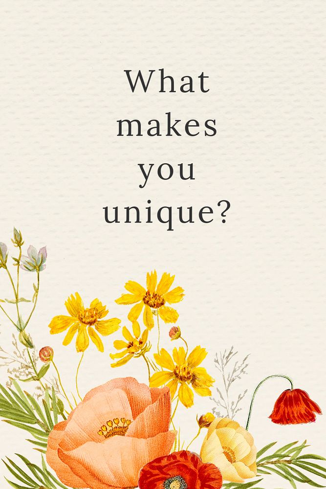 Floral Pinterest post template, inspirational social media banner design