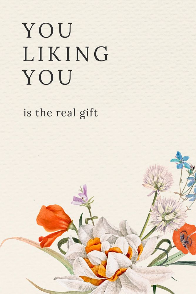 Floral Pinterest post template, motivational social media banner design