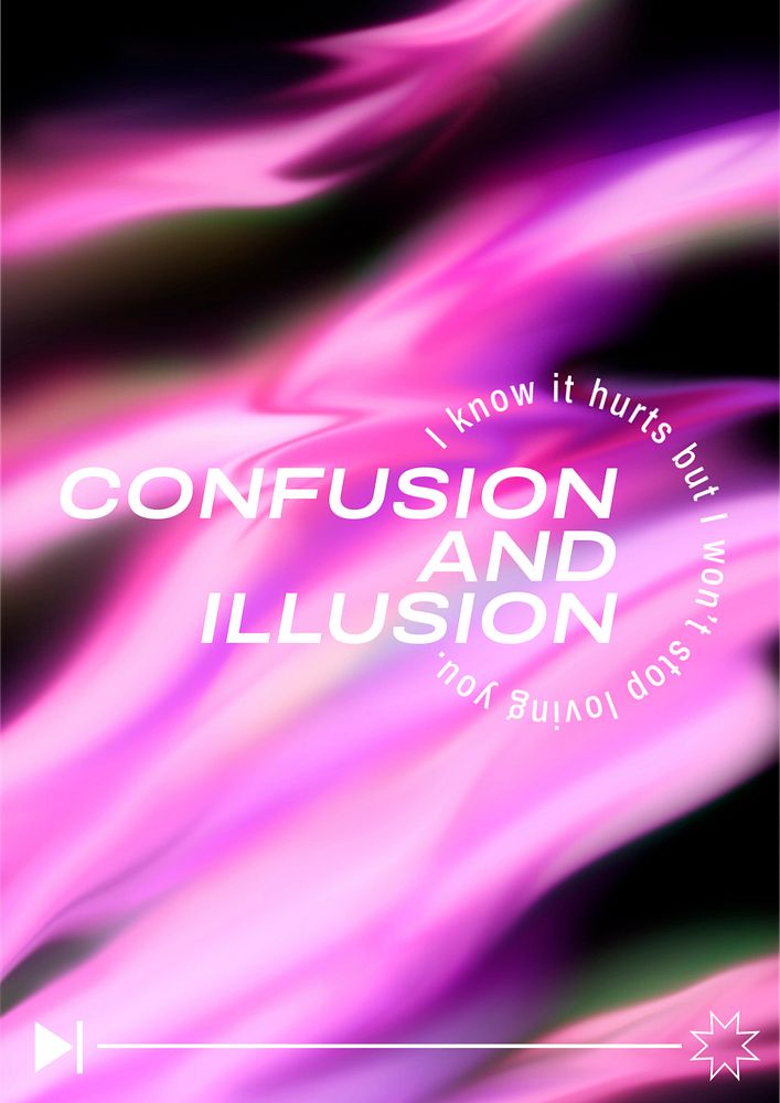 Crush quote editable poster template, colorful design 