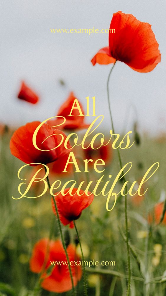 Flowers quote Instagram story template, editable text