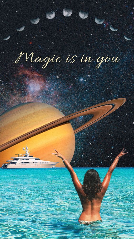 Summer vacation Instagram story template, surreal collage art remixed media