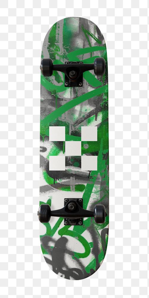 Skateboard mockup, sporty equipment design