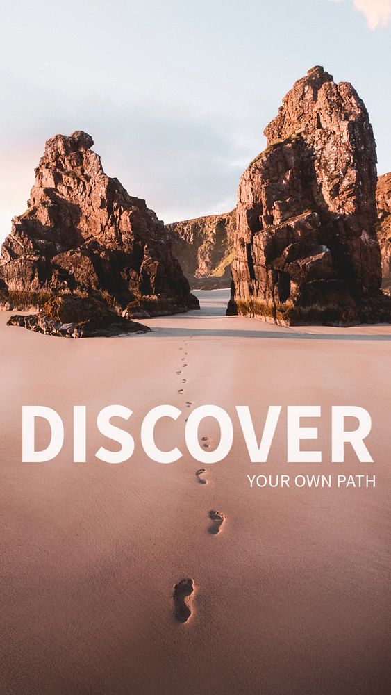 Travel motivation Instagram story template, inspirational quote