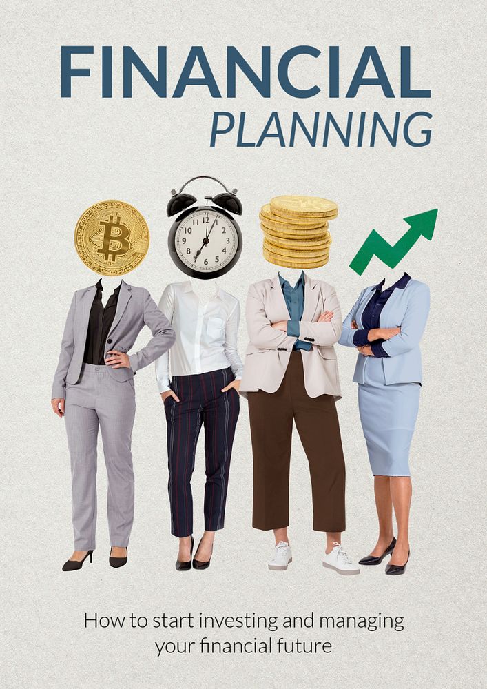Financial planning poster template, business remixed media 