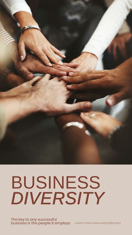 Business diversity social story template, editable text