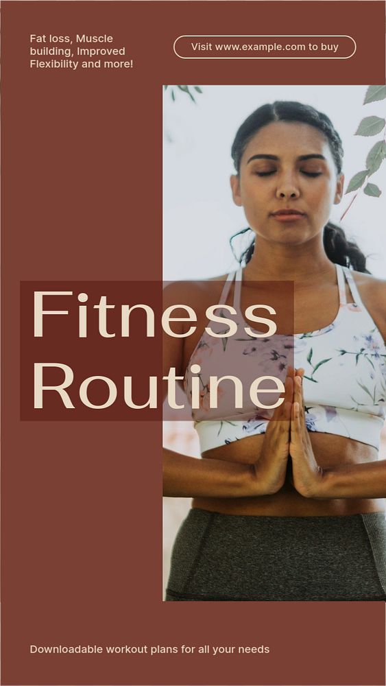 Fitness routine guides social story template, editable text