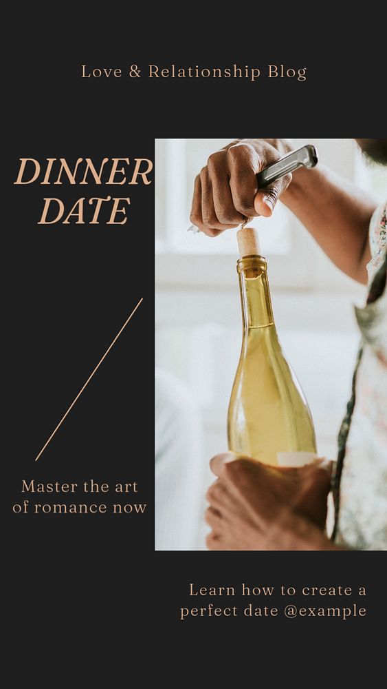 Dinner date social story template, editable text