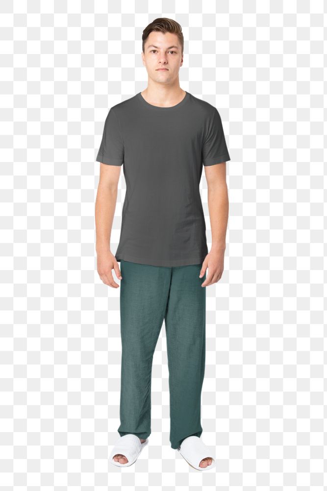 Men’s pajamas png mockup element, editable fashion