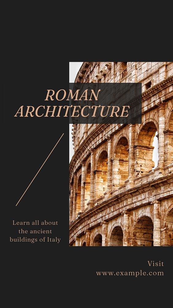 Roman architecture social story template, editable text