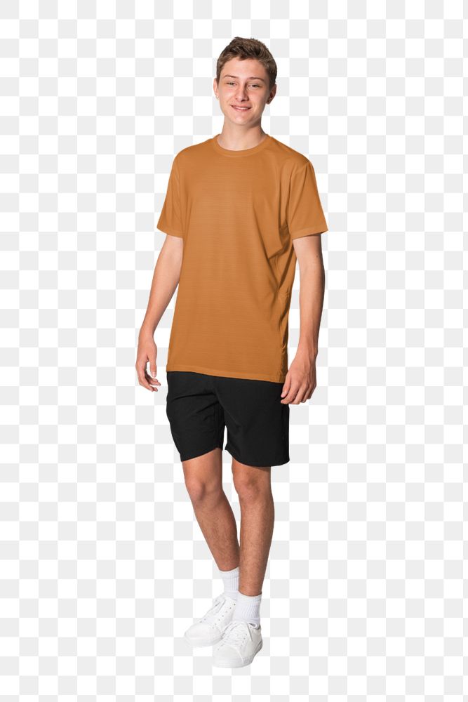 Men's tee png mockup element, editable fashion