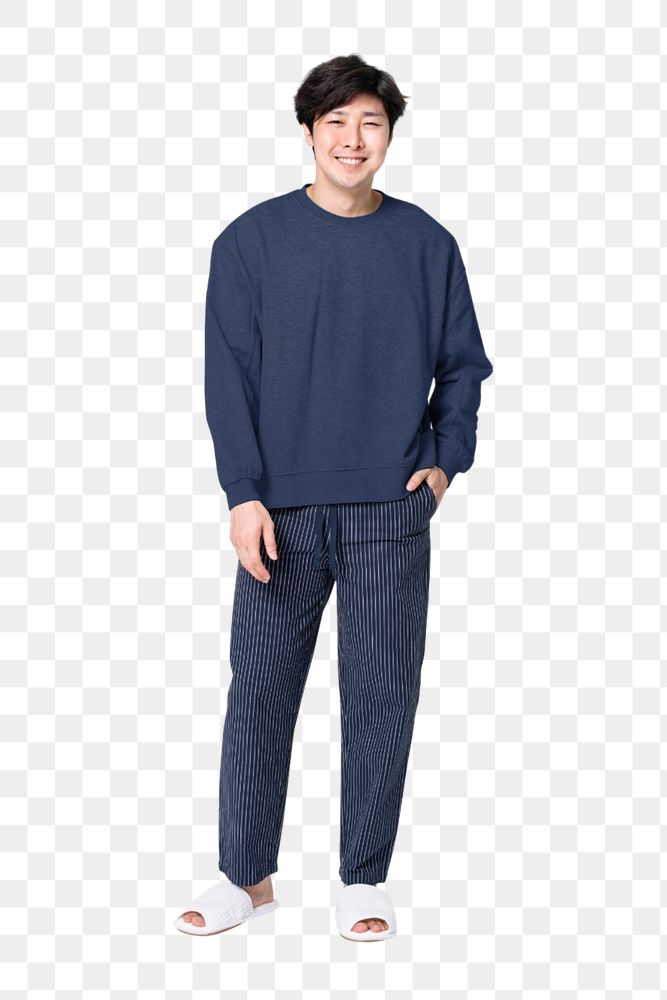 Men’s pajamas png mockup element, editable fashion