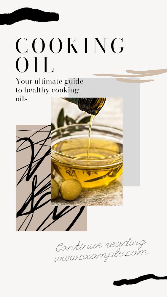 Cooking oil social story template, editable text