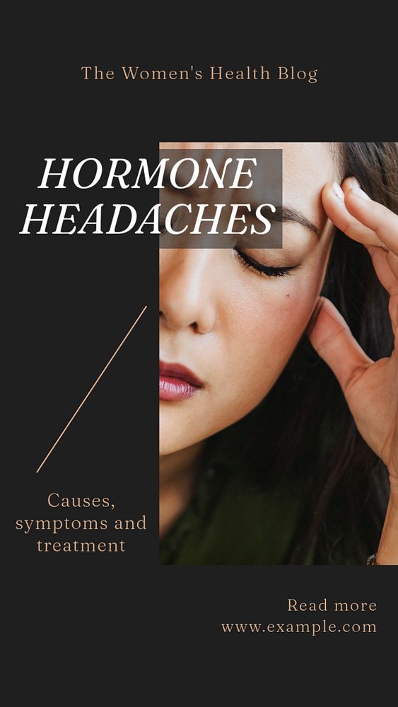 Hormone headaches social story template, editable text