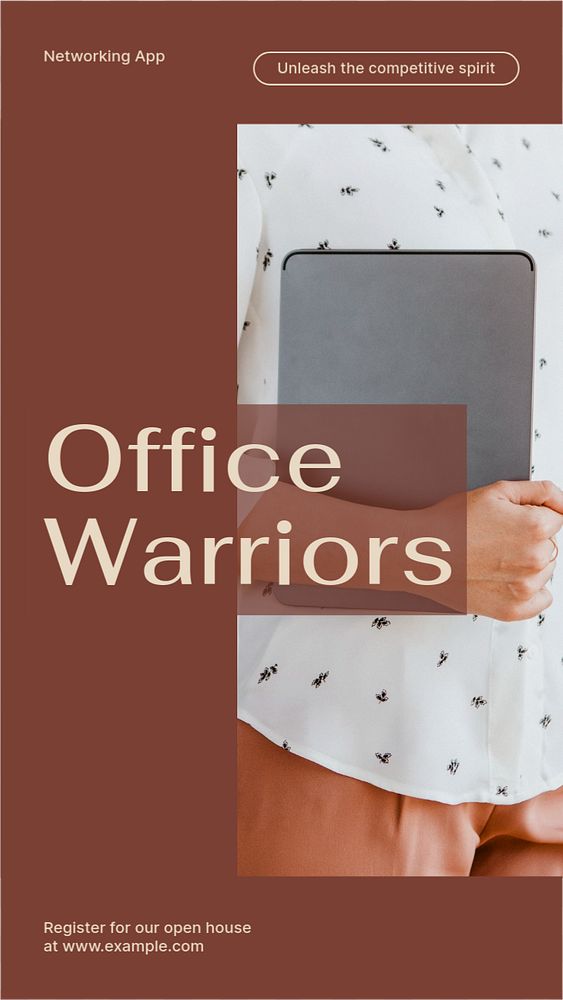 Office warriors social story template, editable text