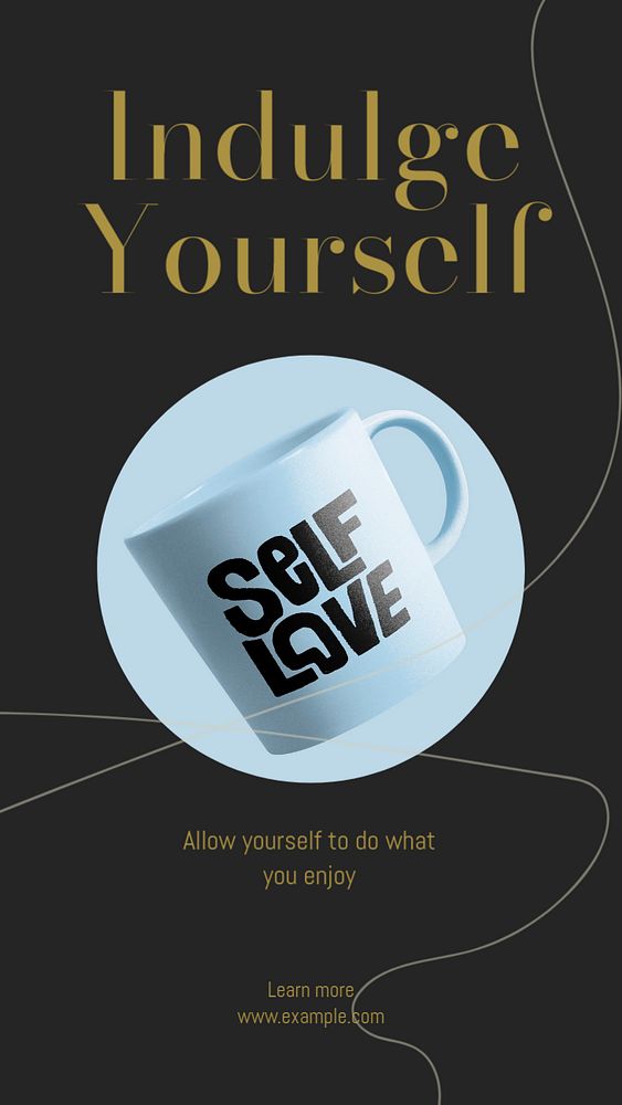 Indulge yourself social story template, editable text